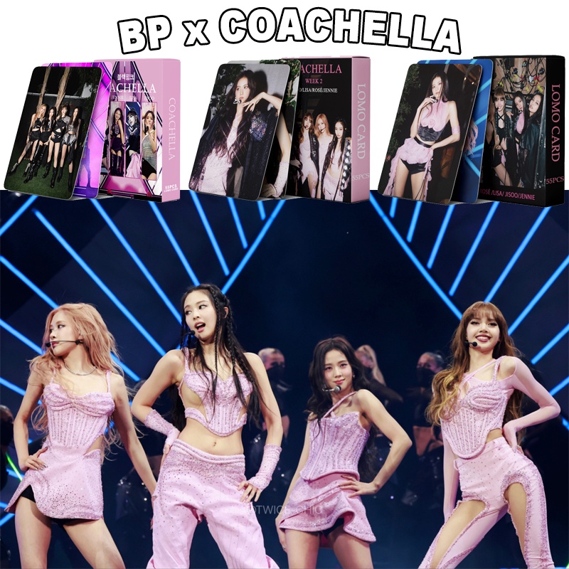 55pcs KPOP Blackpink Coachella Photocards 2023 Poster Album Konser Terbaru BP HD Koleksi Kartu Lomo JENNIE ROSE LISA JISOO Blackpink