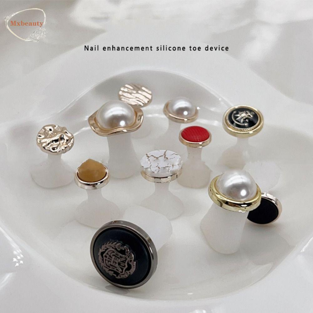 Mxbeauty Produk Ortopedi Jari Kaki Desain Marmer Elastis Gaya Baroque Perawatan Kaki Spreader Gel Silikon Untuk Pelindung Jari Pedicure