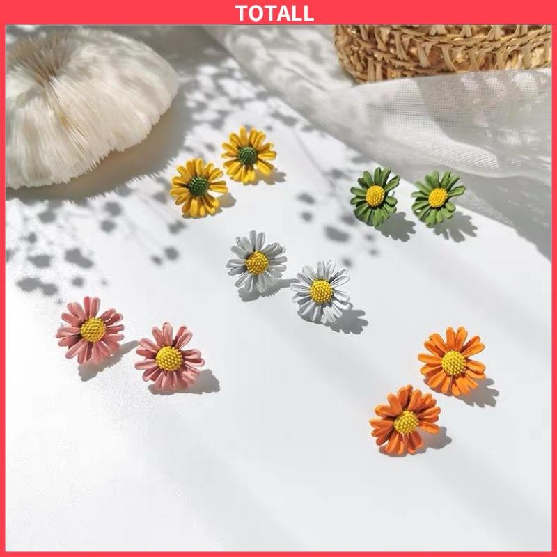 COD 1 pasang anting daisy minimalis Korea-Totall