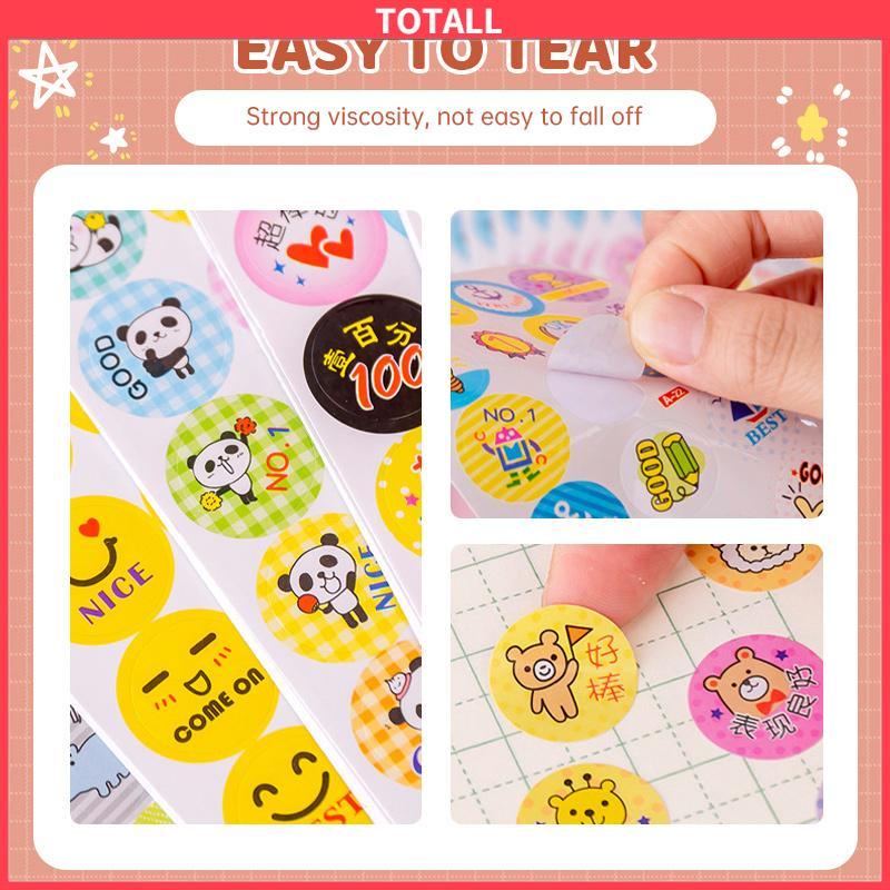 COD Cartoon Reward Stickers Animals Praise Label Stationery Sticker Mother Teacher Award Classic Toys School Supplies Kids Photo Album Decor-Totall