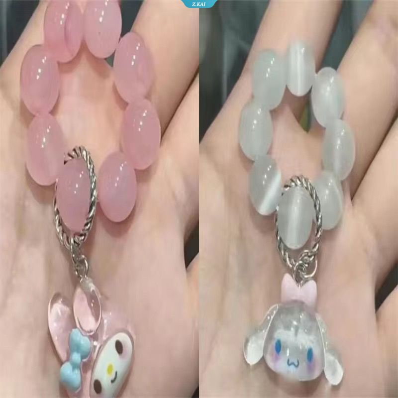 Sanrioed Anime Melody Cinnamoroll Kuromi Pochacco My Melody Gelang Wanita Fashion Tangan Memutar Perhiasan Pernikahan Liburan Liontin Hadiah [ZK]
