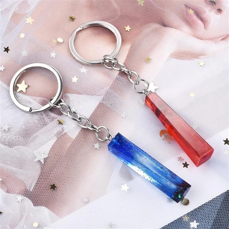 10pcs/set Cincin Lompat Terbuka Pin Mata Gantungan Kunci/Membuat Perhiasan Aksesoris Kit/DIY Epoxy Resin Gantungan Kunci Key Ring Liontin