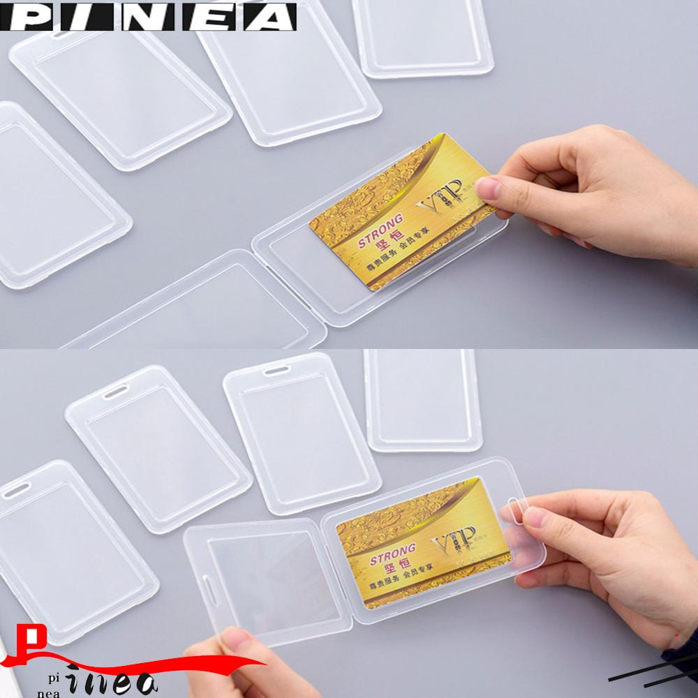 Pineapple IC Card Holder Perlengkapan Kantor Sekolah Tempat Kartu Kerja Plastik Protection Sleeve