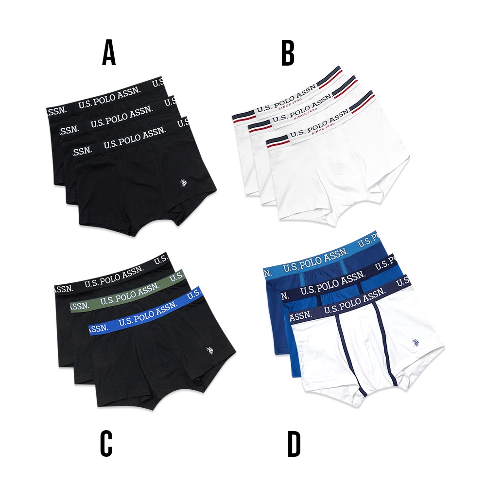 U.S. Polo Assn. 3-Pack Boxer Trunks