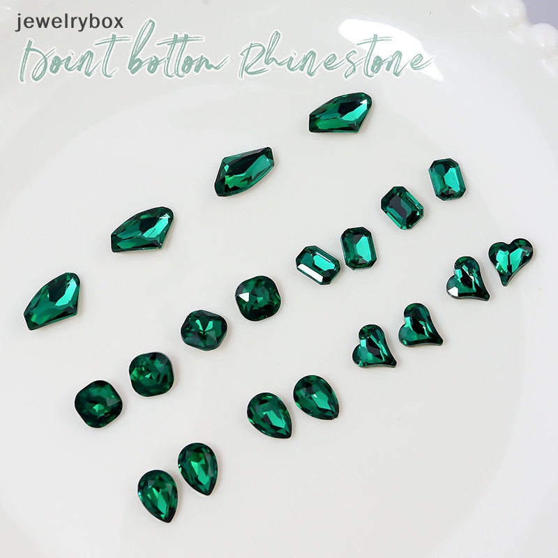 [jewelrybox] 20pcs 3D Nail Art Rhinestones Kristal Batu Warna-Warni Tips Dekorasi DIY Butik