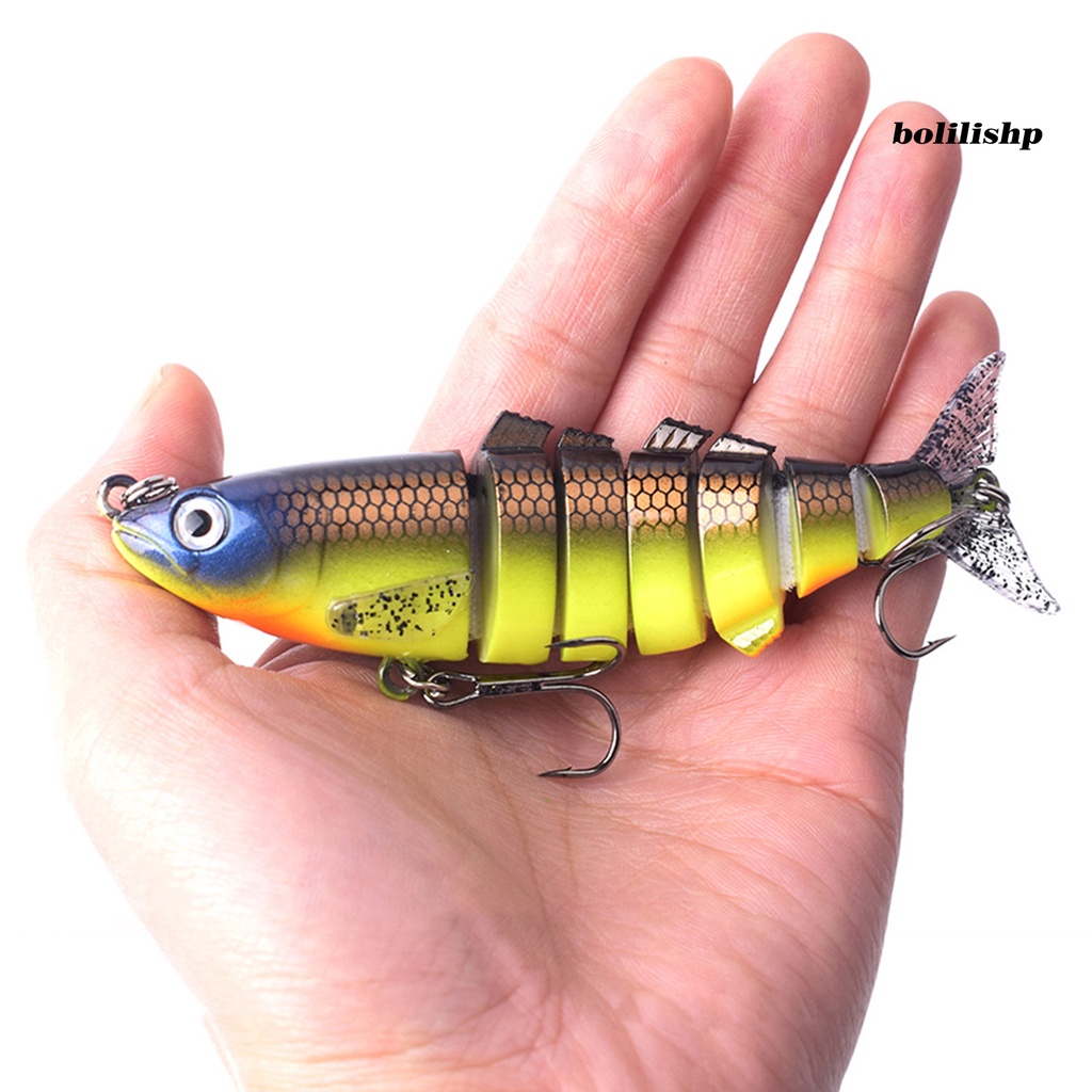 Bo-11cm/25.5g Umpan Pancing Simulasi Tinggi Kait Tajam 3D Mata Tenggelam Umpan Banyak Segmen Wobbler Swimbait Untuk Outdoor