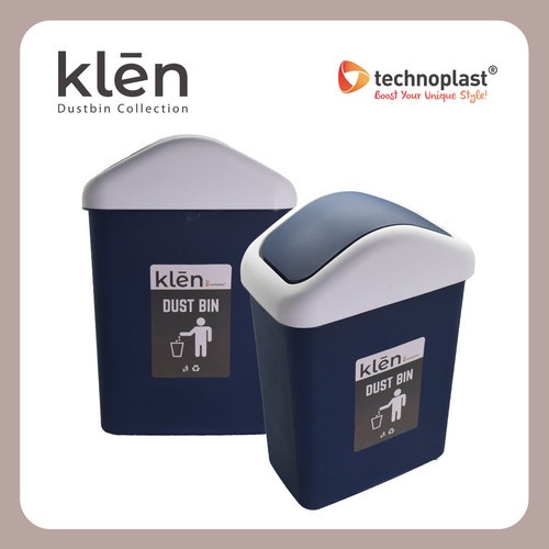 Tempat Sampah Tutup Clean Square Klen / Dustbin 11 Liter Aesthetic Premium