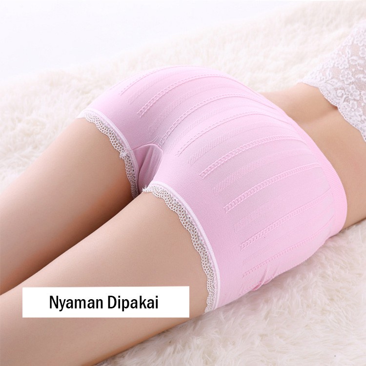 Celana Dalam Boxer Pendek Wanita Model Underpants Seamless