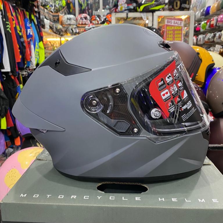 KYT TT Course - Gorilla Grey Doff Paket Ganteng