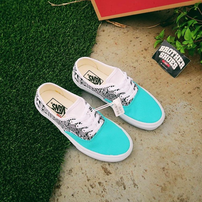 ( BISA COD ) SEPATU VANS AUTHENTIC TRIBAL TOSCA - Hijau, 37