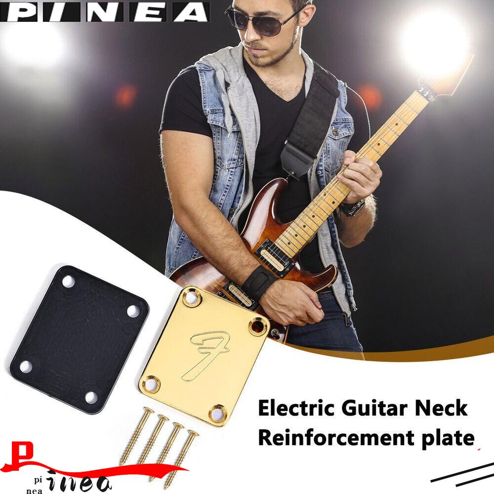 Nanas F Neck Plate Kualitas Tinggi Untuk Fender Stratocaster Telecaster Alat Musik Gitar Elektrik Neck Plate