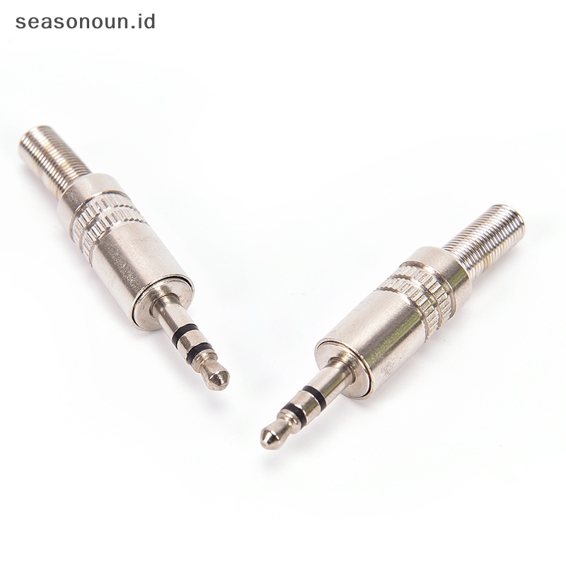 Seasonoun 3.5mm 3pole Headphone Replacement Jack Male Plug Solder Konektor.