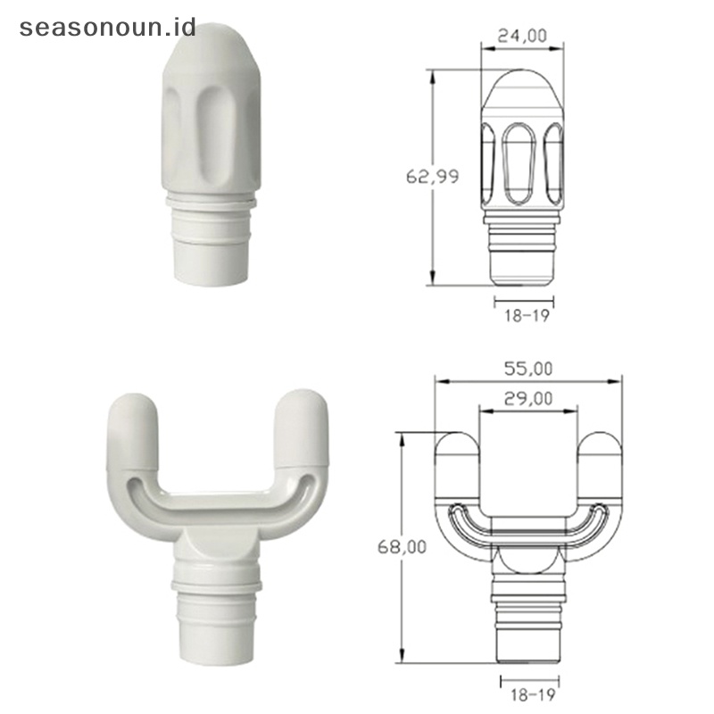 Seasonoun 1pcs Kepala Pengganti Untuk Pijat Otot Perangsang Relaksasi Tubuh Membentuk Berolahraga Fascia Gun Massager Head.