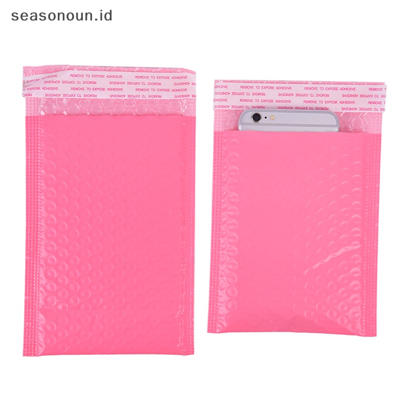 Seasonoun 10x Pink Bubble Bag Mailer Plastik Empuk Kemasan Tas Amplop Pengiriman.