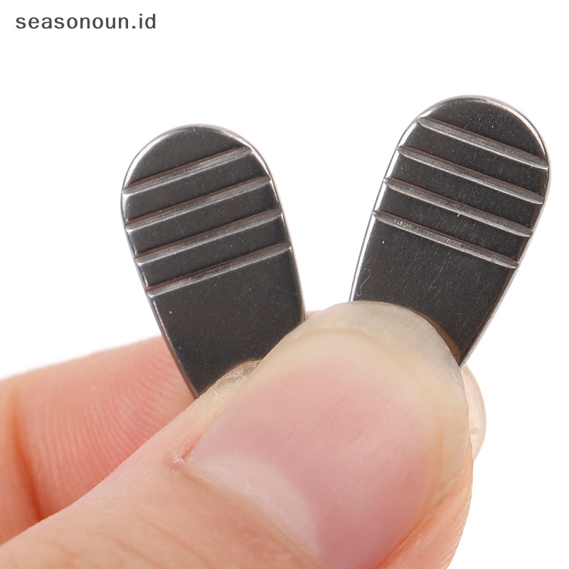 Seasonoun 1pasang Nose Pads Titanium Teardrop Screw-in Untuk Penahan anti Slip Kacamata.