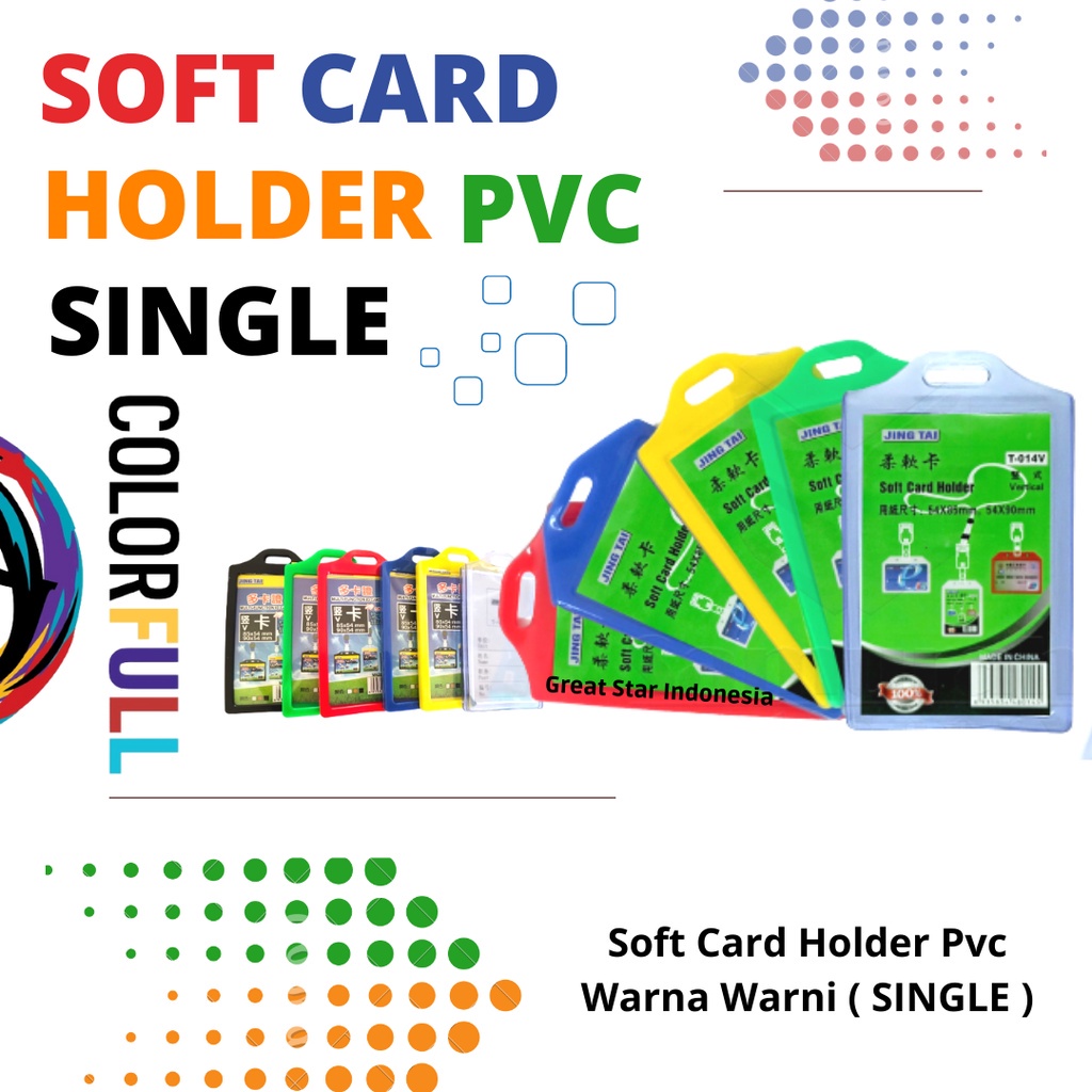 

SOFT CARD HOLDER PVC VARIAN WARNA ECERAN/PCS (Single)