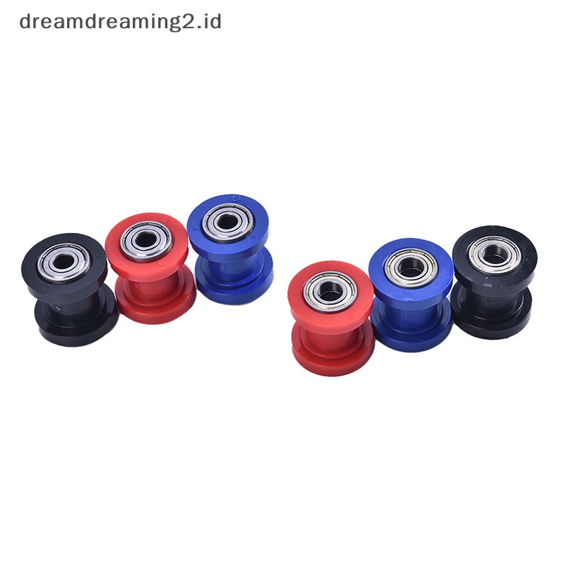 (drea) 1pcs 8mm 10mm Rantai Roller Slider Tensioner Wheel Guide Pit Kotoran Sepeda Mini Moto//