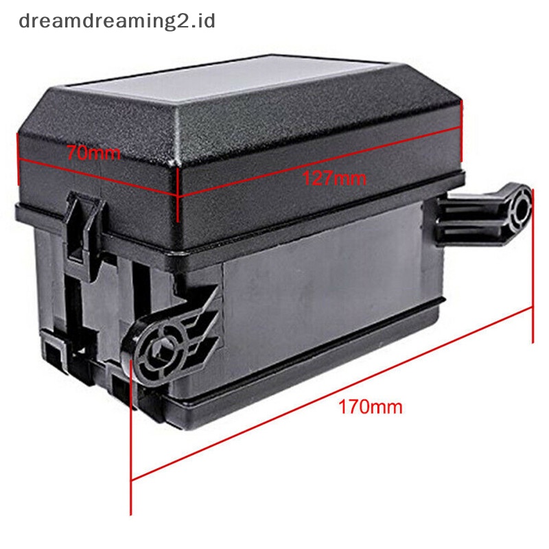 (drea) Mobil 12slot Relay Kotak 6tac/ATO 6loyang Bilah Standar Fuse Holder Block//