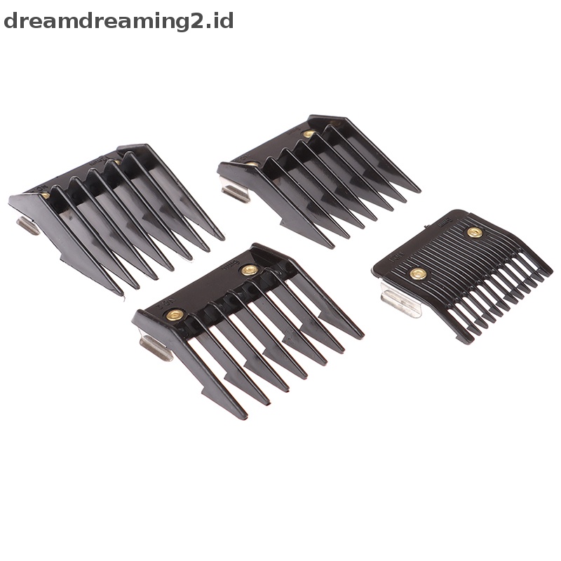 (drea) 4pcs Universal Cut Clipper Limit Comb Guide Attachment Size Pengganti Barber//