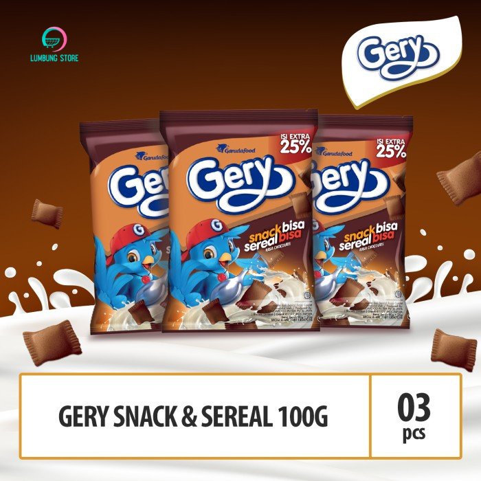 

Gery Snack Sereal x 3 Pcs - Cemilan Biskuit Coklat