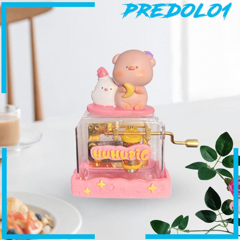 [Predolo1] Kotak Musik Boneka Hewan Engkol Tangan Kotak Musik Gerakan Musik Mekanik Portable Novelty Ornamen Untuk Hadiah Ulang Tahun Anniversary Untuk Cowok Cewek