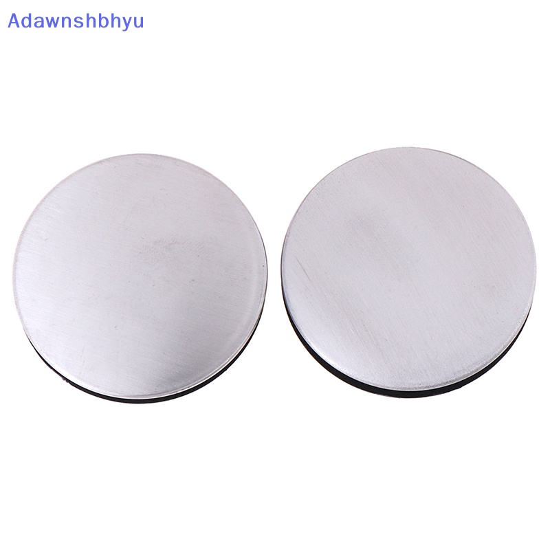 Adhyu 2Pcs Penutup Lubang Keran Wastafel Penutup Lubang Kran Dapur Stainless Steel ID