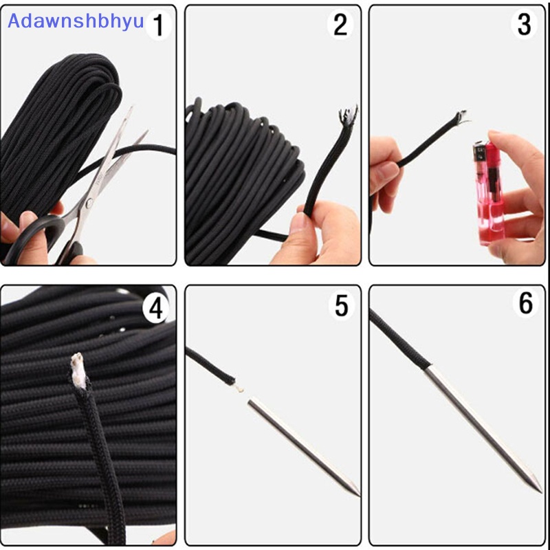 Adhyu 6pak Gelang Paracord Stainless Steel Fid Lacing Jahitan s Tool Set ID