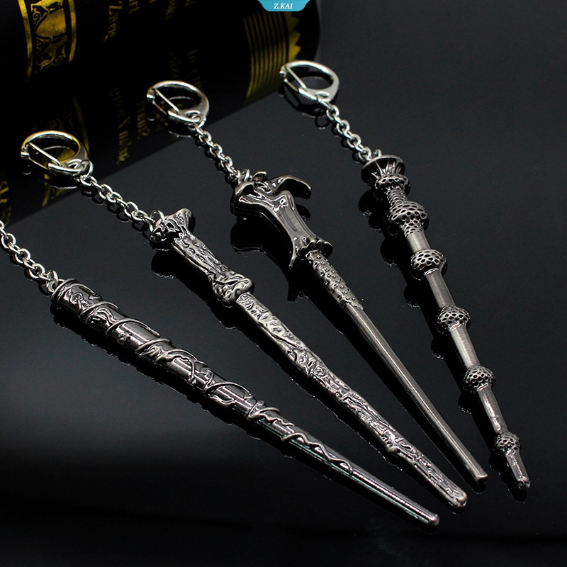 Harry Potter Hermione Aberforth Dumbledore Lord Voldemort Magic Wand Key Chain Alloy Gantungan Kunci Aksesoris Liontin Gantungan Kunci Charms Keychains Untuk Wanita [ZK]