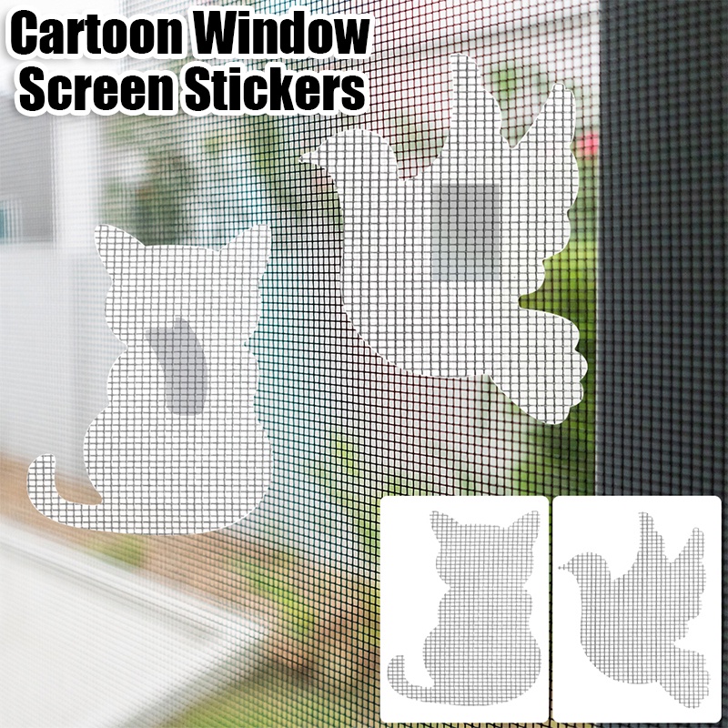 Mudah Digunakan Patch Screen Window Magnifying Fixer Rumah Tangga Bentuk Kartun Kucing Burung Merpati Anti Nyamuk Window Screen Repairing Adhesive Patch Self Adhesive Screens Repairing Adhesive Sticker