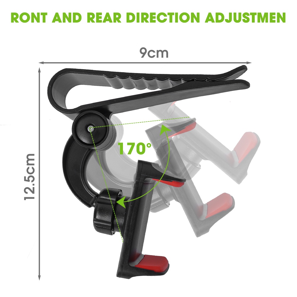 Sun Visor Dudukan Hp Mobil 360putar Klip Mount Mobil Adjustable Bracket Support Dudukan Navigasi Mobil Universal Untuk GPS Hp Aksesoris Interior Mobil