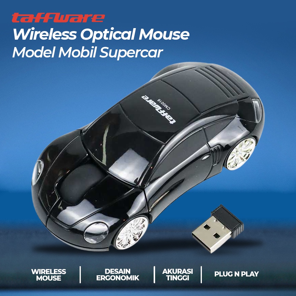 Taffware Wireless Optical Mouse Model Mobil Supercar - CM0016