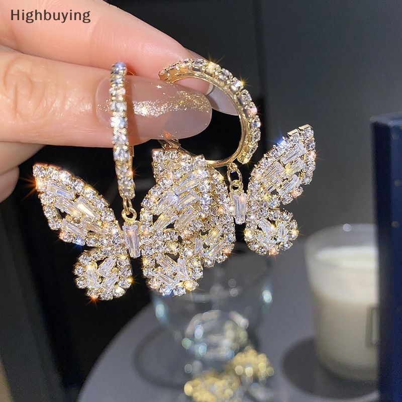 Hbid 1pasang Desain Fashion Hias Zirkon Mutiara Bunga Stud Anting Retro Kepribadian Rumbai Anting Panjang Untuk Wanita Perempuan Trendi Earrings Perhiasan Hadiah Glory