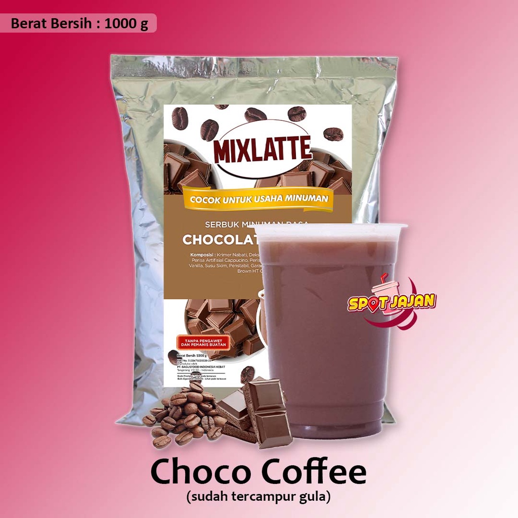 

MIXLATTE Choco Coffee 1 kg Bubuk Minuman Dengan Gula / Serbuk Minuman Instan Rasa Cokelat Kopi
