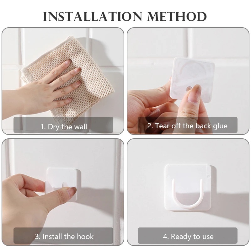 2pcs/set Toilet Aksesori Kamar Mandi Tahan Air Bracket Batang Gorden Kuat/Tanpa Jejak Self-adhesive Rod Holder/Teleskopik Bebas Pukulan Tetap/Gantungan Dinding Pakaian Rel Kait/