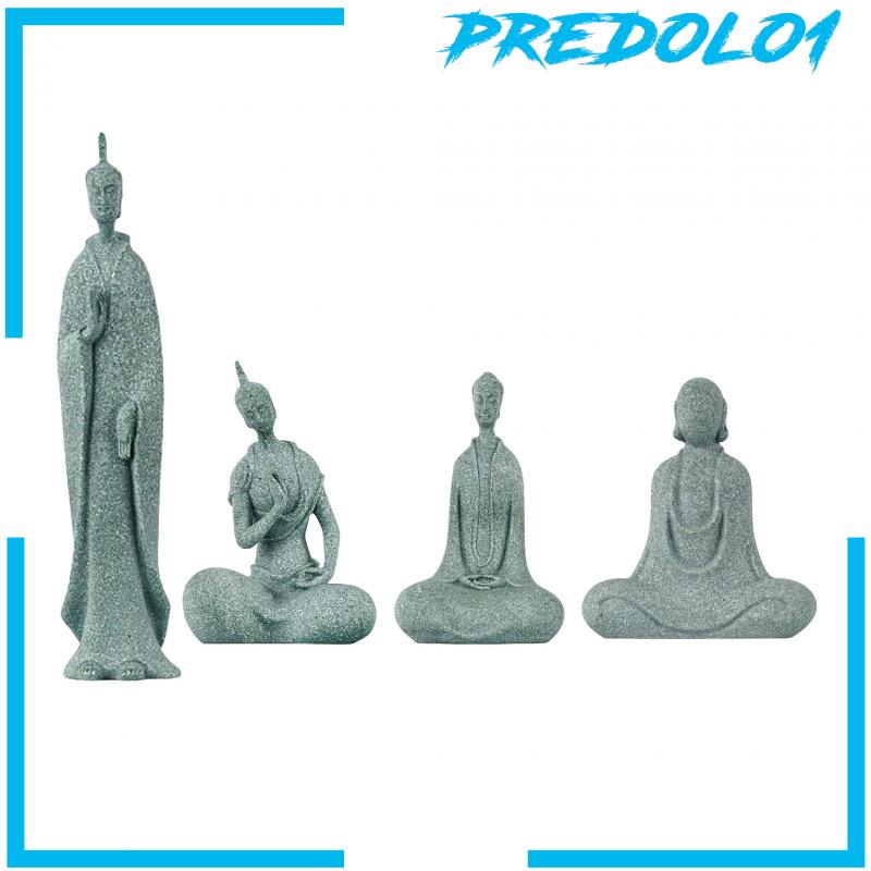 [Predolo1] Patung Resin Buddha Meditasi Tangki Ikan Untuk Aksesoris Kamar Yoga