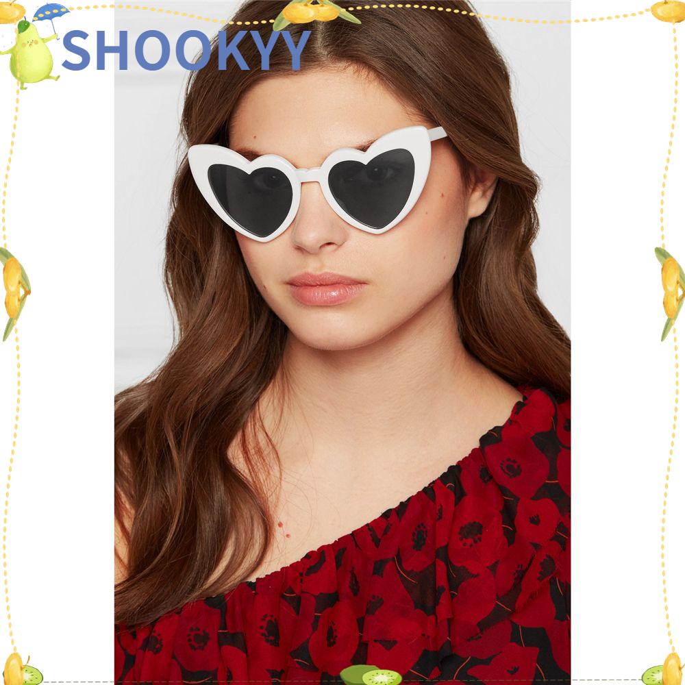 Chookyy Kacamata Hitam Berbentuk Hati Retro Clout Goggle Love Heart Sunglasses Eyewear