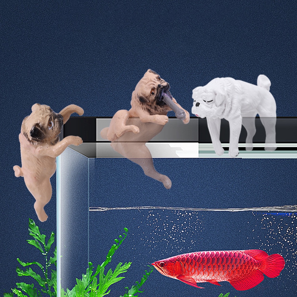 Kreatif Aquarium PVC Kawaii Kartun Anjing Liontin/Lucu Anjing Tangki Ikan Gantung Hias Liontin/Perlengkapan Rumah Tangga Desktop Ornamen