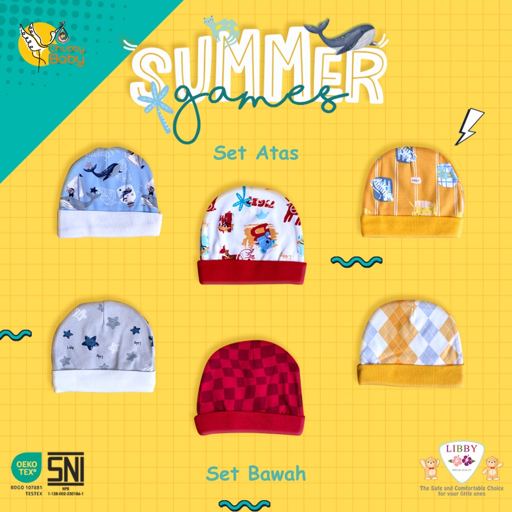 Libby - Summer Games | Topi Bayi Bulat 3pcs