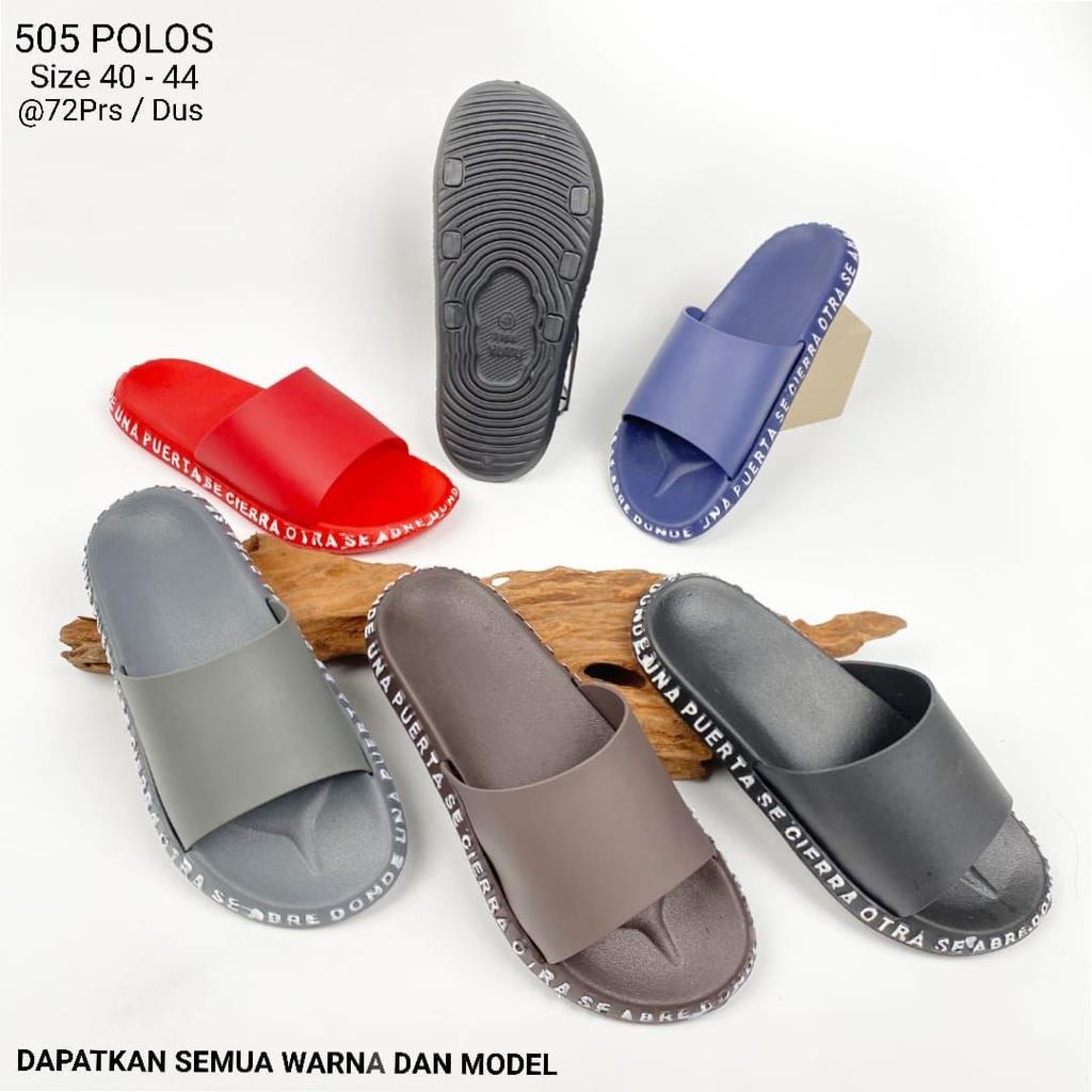 Sandal Slop Pria Ban polos Simple Trendy AS 505 39-44