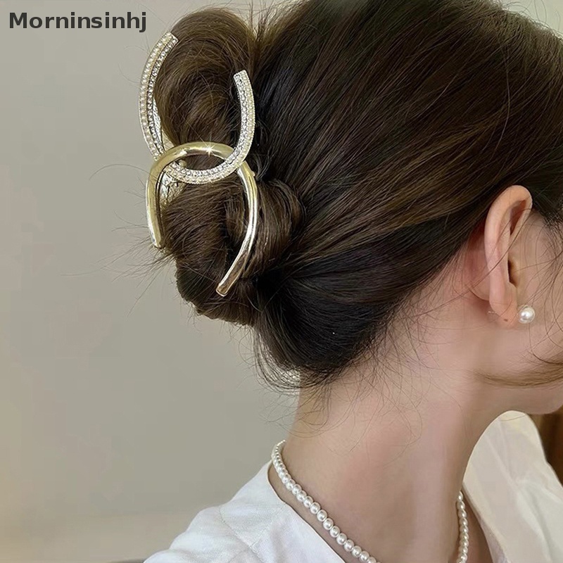 Mornin Baru Elegan Mutiara Rambut Cakar Wanita Hair Clip Jepit Rambut Aksesoris Rambut Gadis Rambut Kepiting Hiasan Kepala Hairgrip Fashion Jepit id