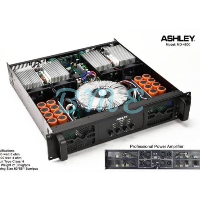 POWER AMPLIFIER ASHLEY MD4800 / ASHLEY MD 4800 CLASS H ORIGINAL