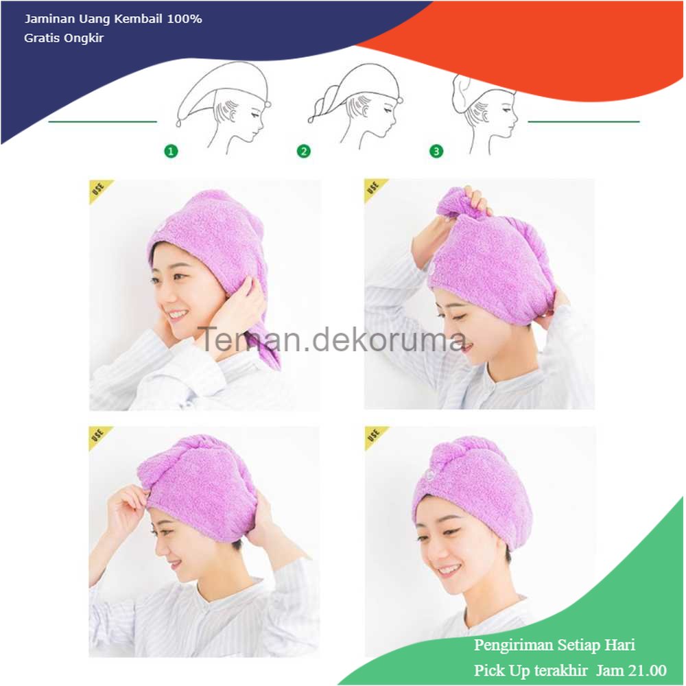 TD - DPR aHome Handuk Pengering Rambut Kepala Hair Wrap Quick Drying Towel - AH50