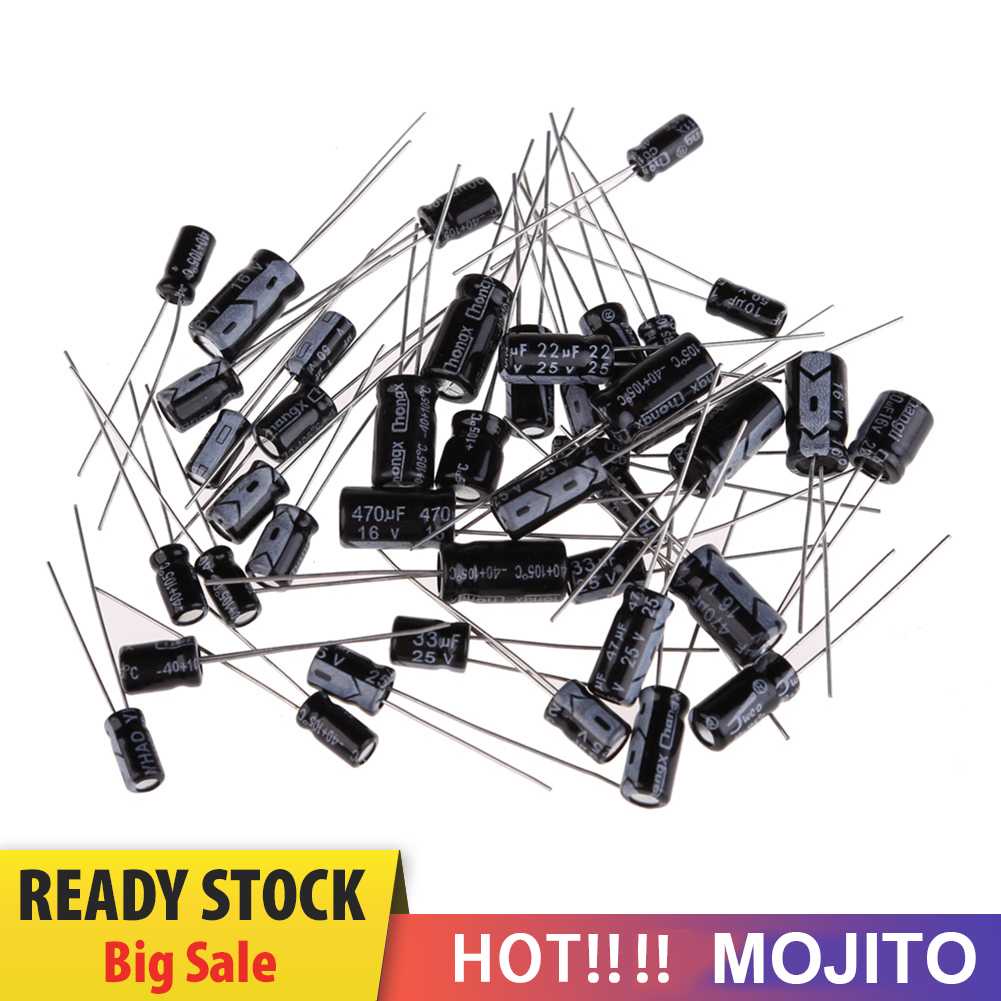 24values Kapasitor Elektrolit Metal Aneka Set Range 0.1uF 1000uF 630Pcs