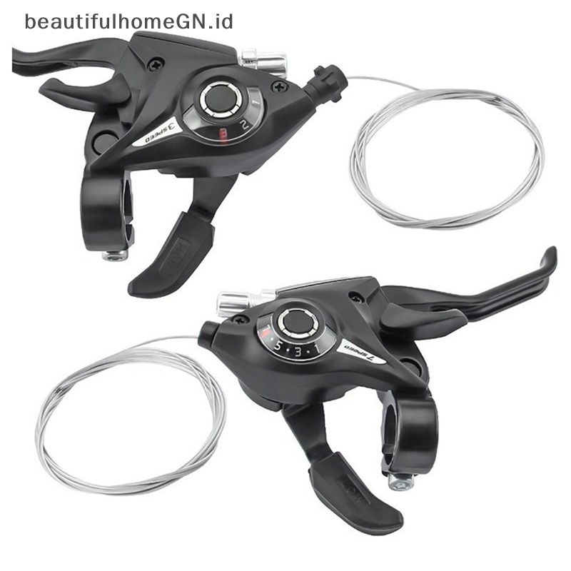 TREKKING {Cantik} Bike Derailleurs 3x7 21speed Switch MTB Bike Shifter Levers Rem Dengan Kabel Shift Pegangan Cakram Bersepeda Untuk Treking Sepeda~