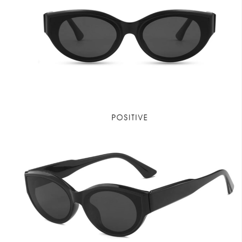 We Flower Chic Keren Hitam UV400 Melindungi Mata Kucing Kacamata Hitam Untuk Wanita Pria Trendi Anti Radiasi Mengemudi Kacamata Warna Luar Ruangan Fashion Sunny Eyewear