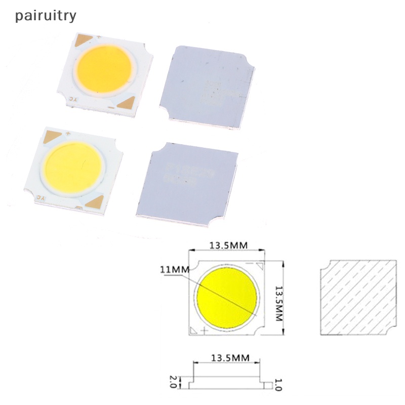 Prt 5PCS LED Bridgelux Chip Cob3 /5 /7 /10 /12W 13*13mm 300mA Kualitas Tinggi Kecerahan Tinggi Untuk Reparasi Tabung Lampu Sorot Bohlam PRT