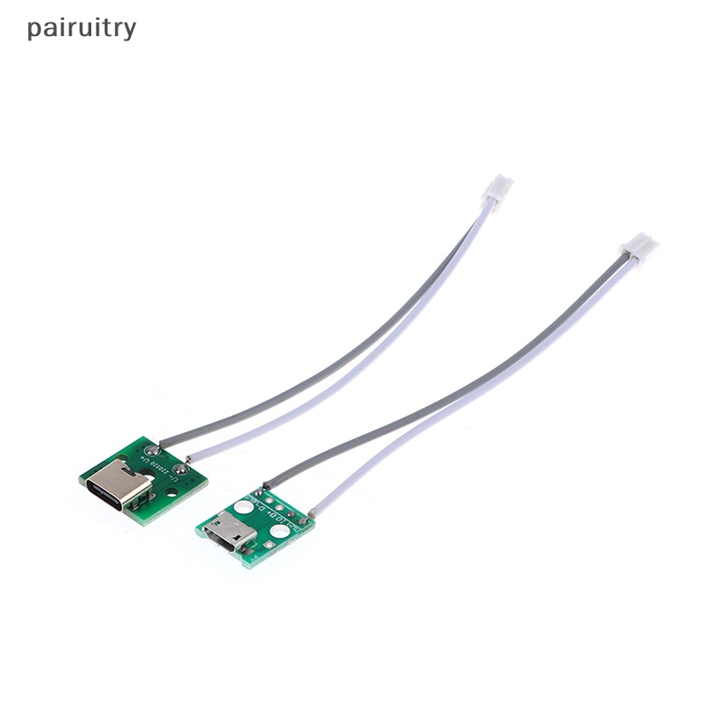 Prt Type-C Micro USB To DIP Adapter Female Konektor B Type PCB Converter Breadboard USB-01 Switch Board SMT Ibu Duduk Dengan Kawat PRT