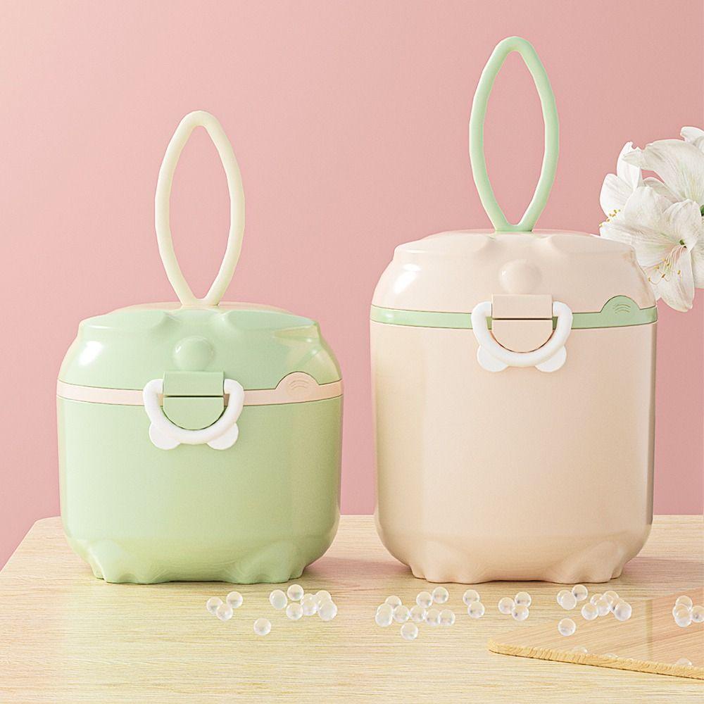 [Elegan] Kotak Susu Bubuk Bayi Lucu Outdoor Makan Lunch Box Seal Jar Dengan Susu Bubuk Sendok Kartun Kotak Penyimpanan Makanan