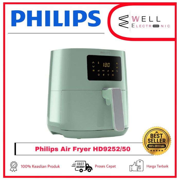 Philips Air Fryer Spectre HD9252/50 HD 9252 Digital Airfryer - Hijau - HD9252/50 HIJAU
