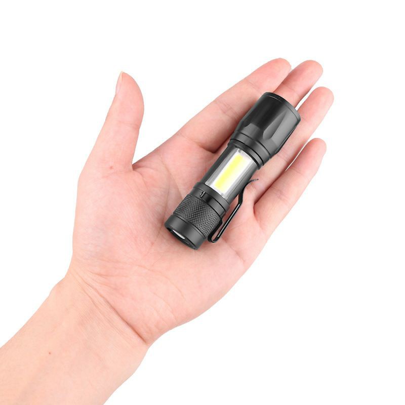 Senter Swat Mini Cob Police Zoom Rechargeable Waterproof Anti Air Termurah